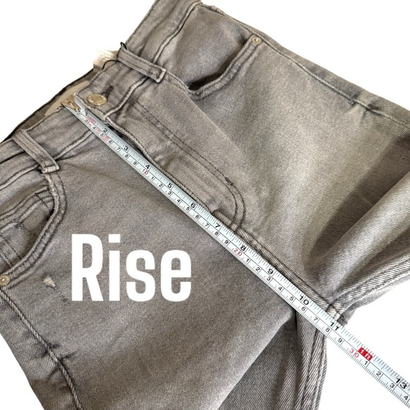 NWT Zara Gray High Rise Skinny Ankle distressed denim Jeans Womens 4 - Picture 10 of 11